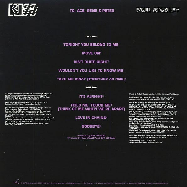 Kiss , Paul Stanley LP