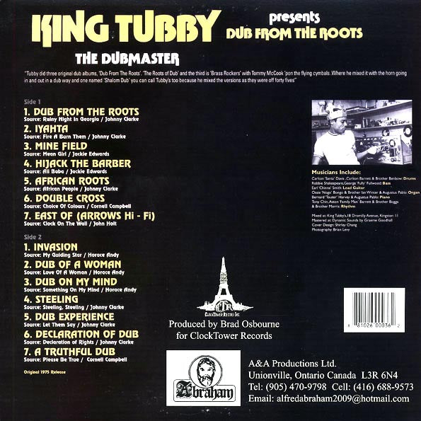 King Tubby - Dub From The Roots (The Dubmaster Presents)