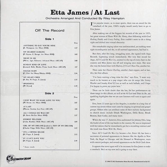 Etta James - At Last! Clear Vinyl
