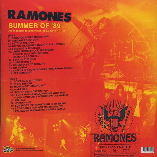 The Ramones - Summer Of '89: Live At Teatro Tandastrisce, Roma, May 9th, 1989