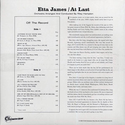 Etta James - At Last! Clear Vinyl