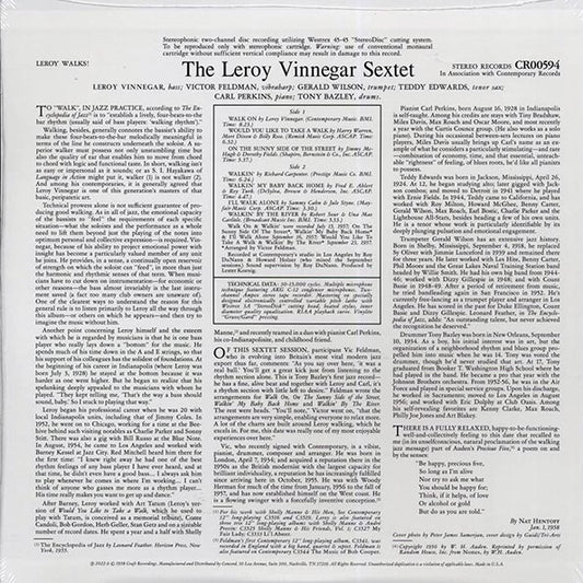 Leroy Vinnegar Sextet - Leroy Walks!