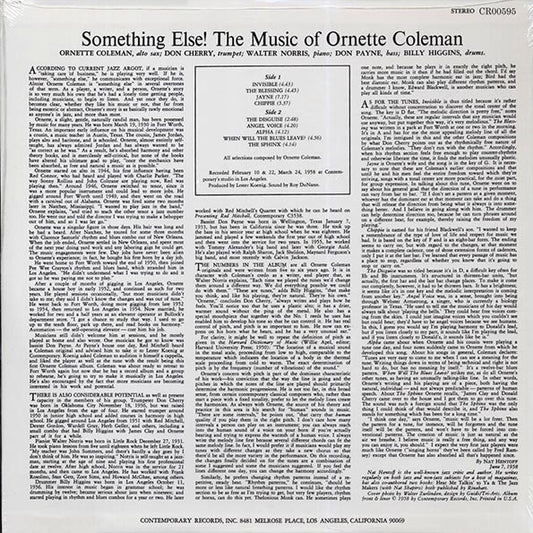 Ornette Coleman - Something Else!!! The Music Of Ornette Coleman