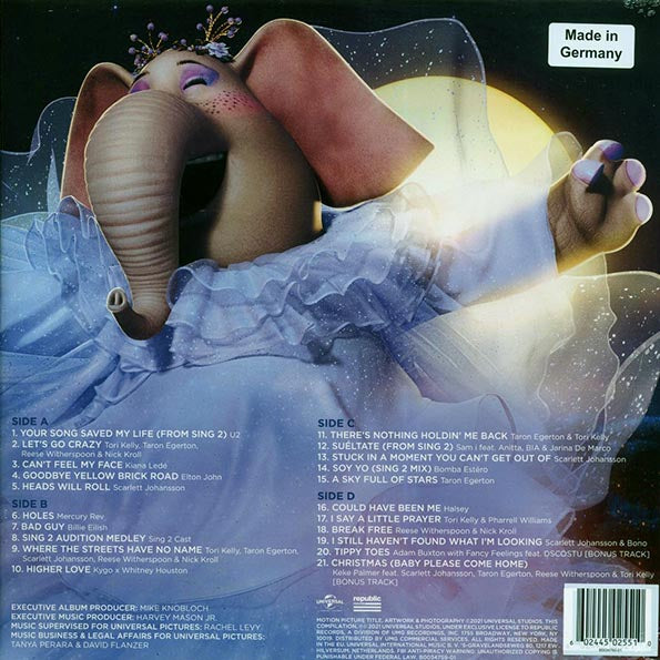 Sing 2: Original Motion Picture Soundtrack: Elton John, Billie Eilish, U2, Halsey, Etc.