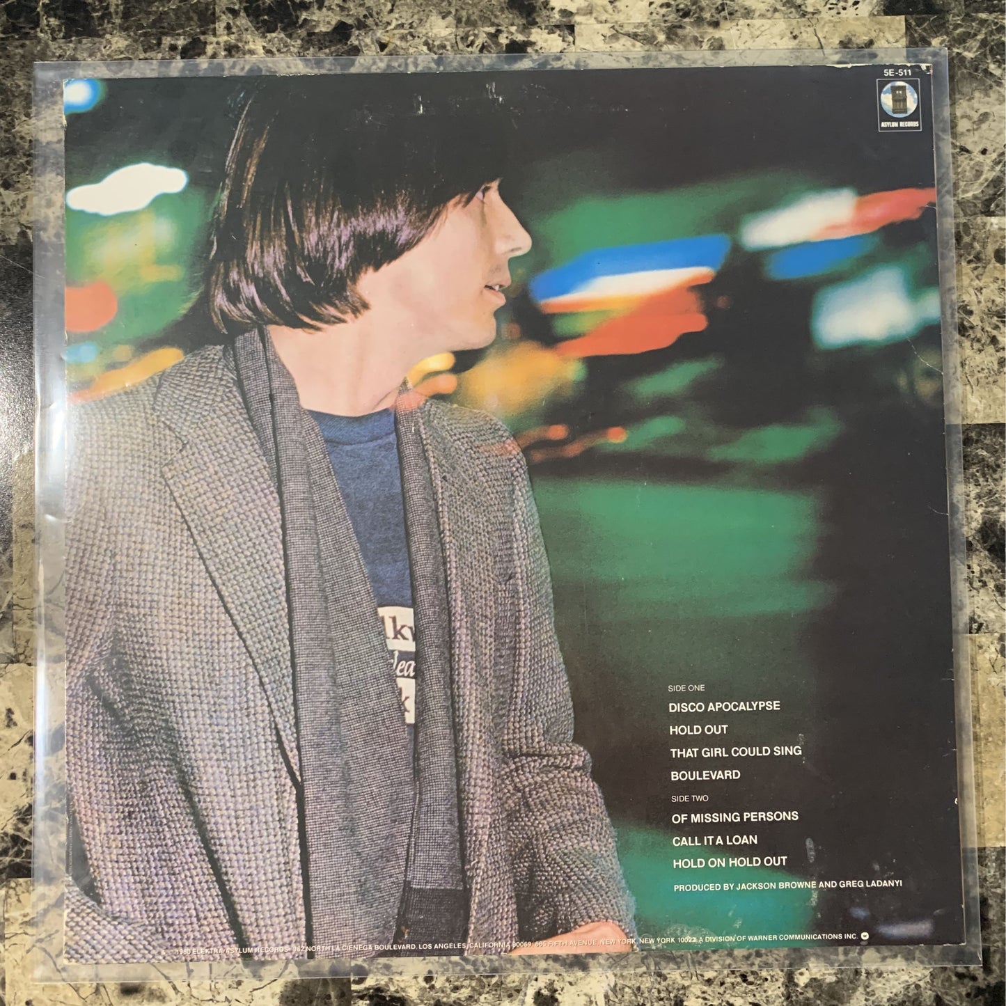 Jackson Browne – Hold Out LP 1980 Asylum 5E-511-SP VG+