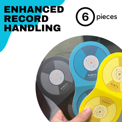 6 Pieces Anti Static Record Miiten & Handler - Record Player Accesories with Soft Microfiber Material, Protect Against Scratch & Dirt.