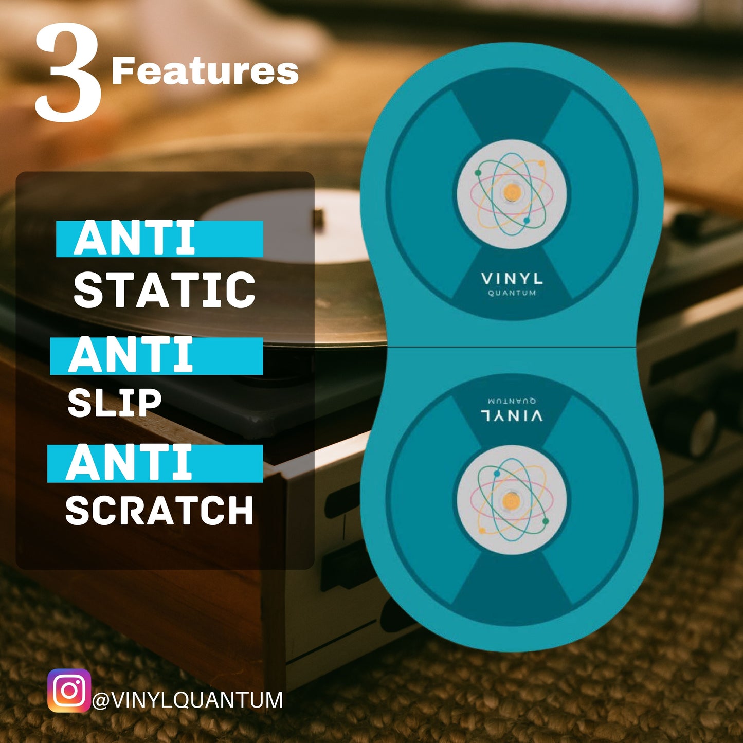 6 Pieces Anti Static Record Miiten & Handler - Record Player Accesories with Soft Microfiber Material, Protect Against Scratch & Dirt.