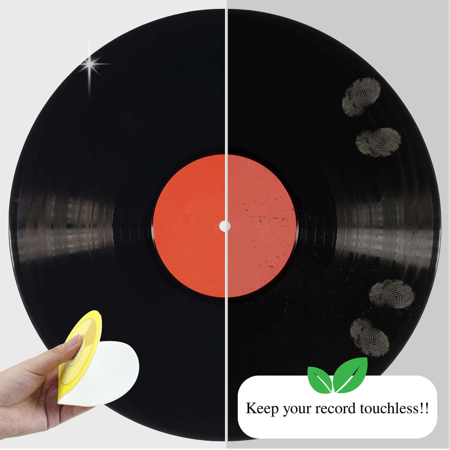 6 Pieces Anti Static Record Miiten & Handler - Record Player Accesories with Soft Microfiber Material, Protect Against Scratch & Dirt.